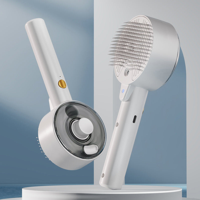  Animal Hair Remover Brush Dog And Cat Steam Brush Pet Self Cleaning Dog Brush Grooming Removes Cat Hairs Cat Dog Accessories Pet Products #