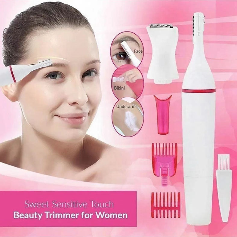  Five-in-One Multi-Functional Women's Electric Eyebrow Trimmer Portable Travel Hair Removal Device Full Body Shaver #