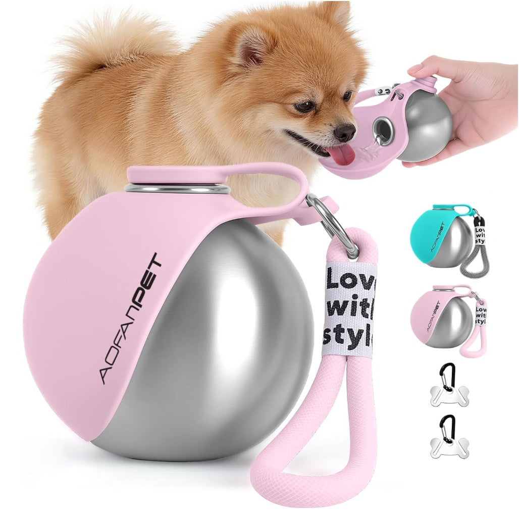  Creative Portable Outdoor Pet Stainless Steel Water Cup Small Dog Water Bottle Convenient Dog Drink Dispenser Puppy Travel Portable Water Bowl Pet Products #