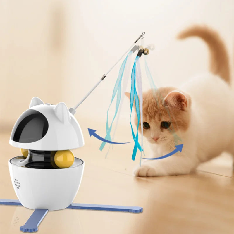  Chasing Exercising Laser Toy USB Rechargeable 4-in-1 Cat Toys Indoor Electric Interactive Toys with Ball  Pet cat Teasing cats #