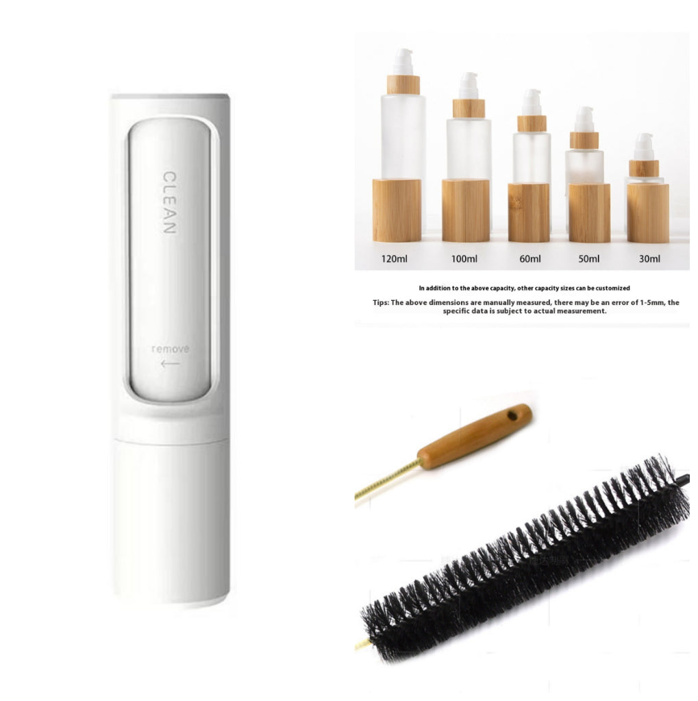  2-1 Reusable Pet Hair Remover Brush Lint Roller Portable Effective Self Cleaning Tool for Cat Dog Fur Hair Dust Removal Brush #