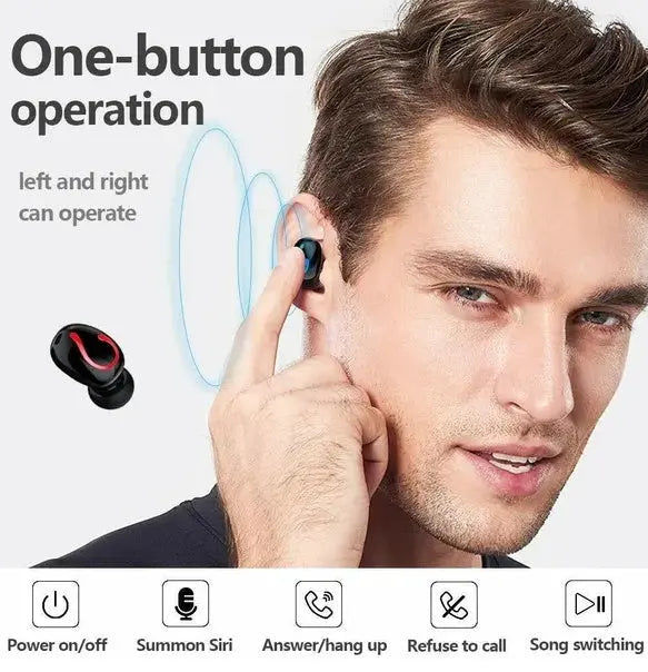  Bluetooth 5.1 Headset TWS Wireless Earphones Mini Earbuds Stereo Headphones IPX7 #