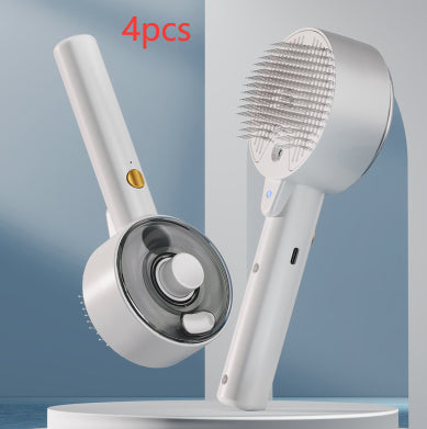  Animal Hair Remover Brush Dog And Cat Steam Brush Pet Self Cleaning Dog Brush Grooming Removes Cat Hairs Cat Dog Accessories Pet Products #