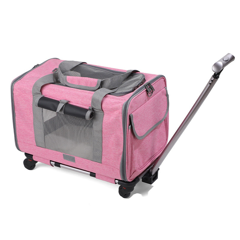  Travel Cat Carrier Summer Dog Pet Bag Foldable Cat Pet Box Breathable Portable Pet Trolley Case #