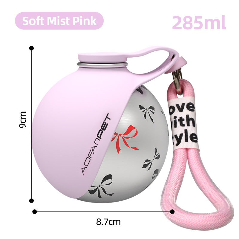  Creative Portable Outdoor Pet Stainless Steel Water Cup Small Dog Water Bottle Convenient Dog Drink Dispenser Puppy Travel Portable Water Bowl Pet Products #