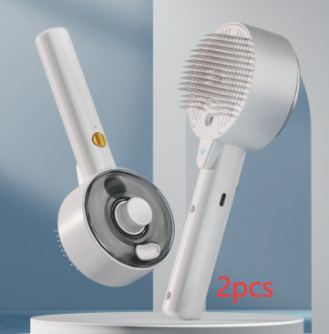  Animal Hair Remover Brush Dog And Cat Steam Brush Pet Self Cleaning Dog Brush Grooming Removes Cat Hairs Cat Dog Accessories Pet Products #