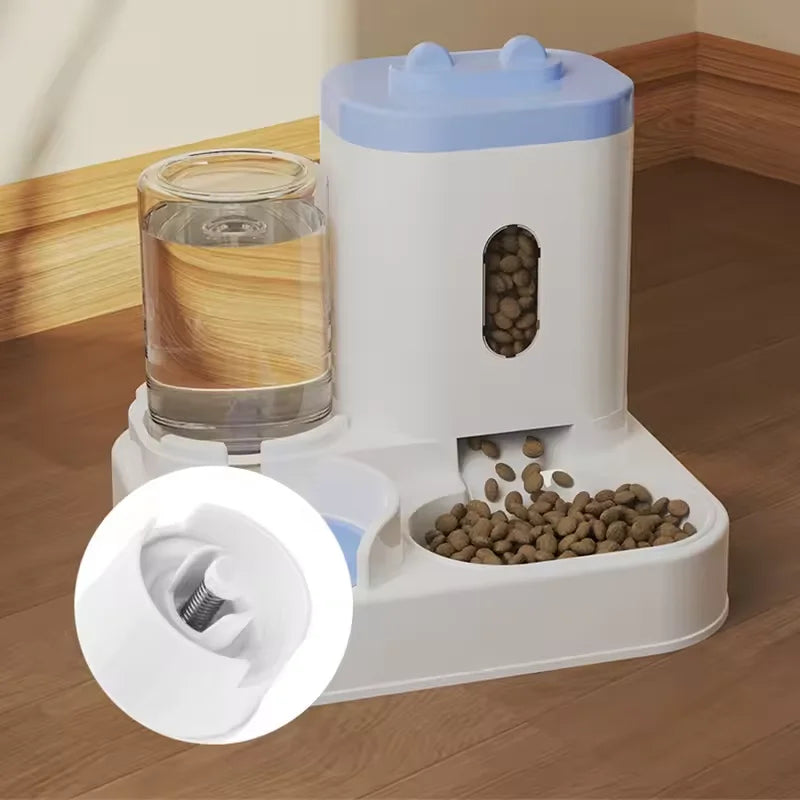  Pet large-capacity feeder integrated automatic water dispenser cat food bowl dog feeding bowl cat bowl dog bowl pet supplies #