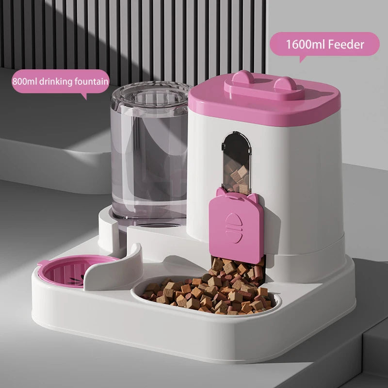  Pet large-capacity feeder integrated automatic water dispenser cat food bowl dog feeding bowl cat bowl dog bowl pet supplies #