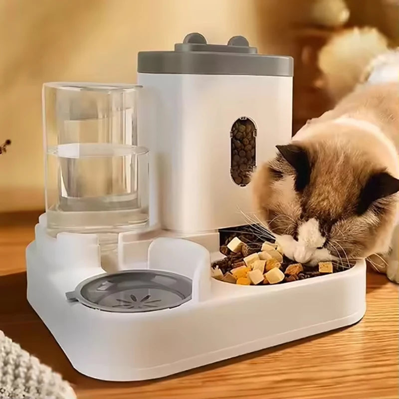  Pet large-capacity feeder integrated automatic water dispenser cat food bowl dog feeding bowl cat bowl dog bowl pet supplies #