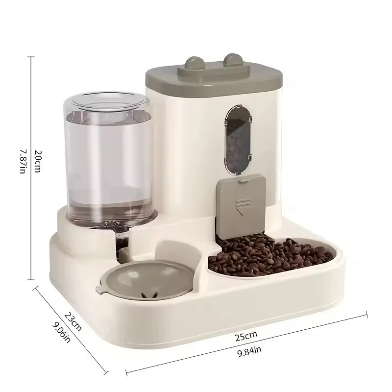  Pet large-capacity feeder integrated automatic water dispenser cat food bowl dog feeding bowl cat bowl dog bowl pet supplies #