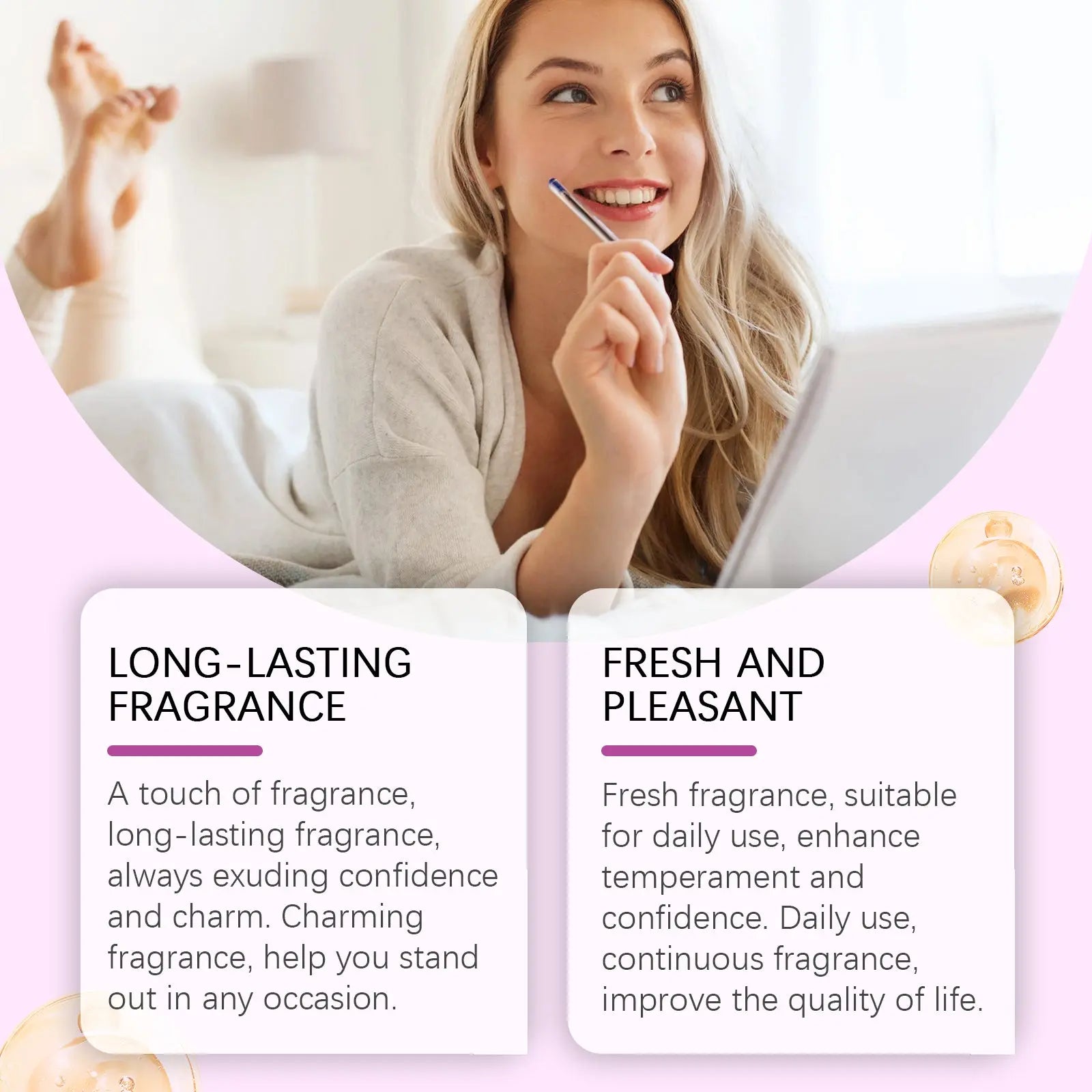  Roxelis Travel Perfume (Saffron)Herbal Charm Perfume Keep Fragrance Release Charm Misty Rain Garden Wood Scent Portable Herbal Perfume #