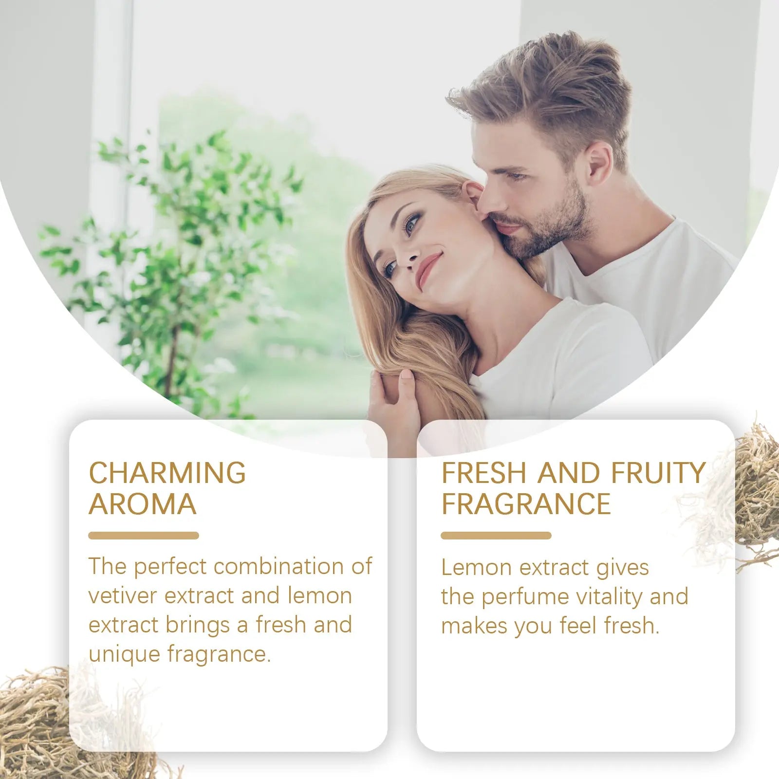  Roxelis Vetiver Fresh Perfume Exudes Charm Natural Fresh Elegant Fragrance Stay Fragrance Everyday Portable Fragrance Perfume #