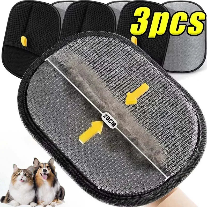  3pcs Pet Grooming Cleaning Glove Double-Sided Washing Dog Cat Glove Self Cleaning Hair Remover Massage Brush Cats Accessories #