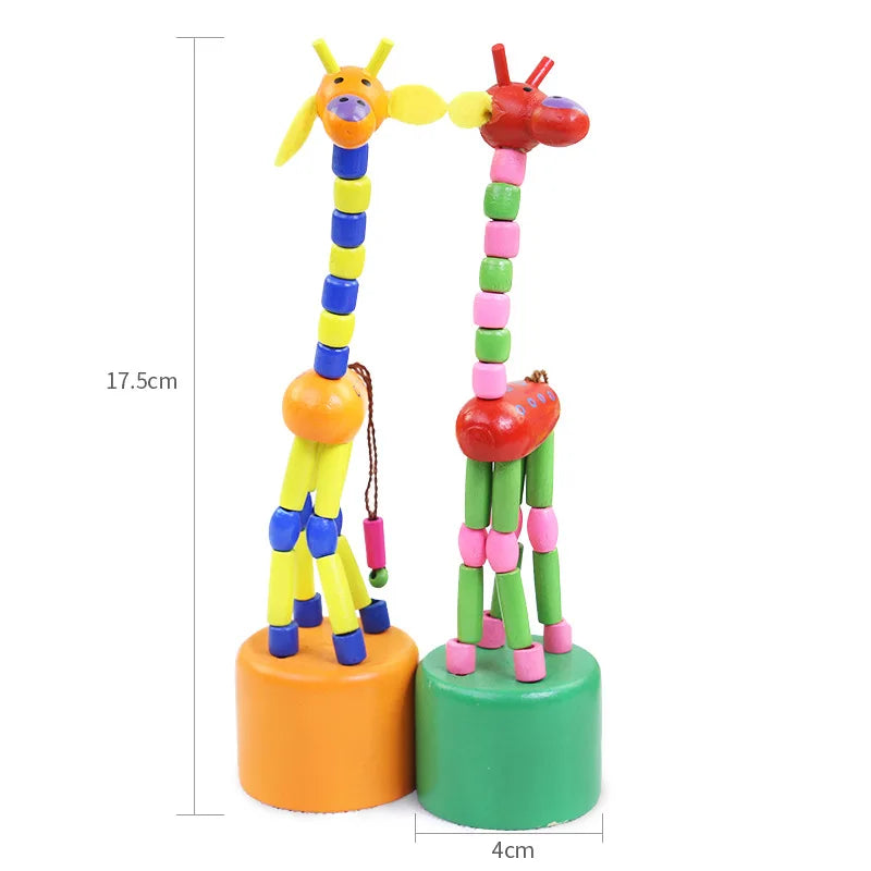  Montessori Toys Educational Wooden Toys for Children Early Learning Exercise Baby Fingers Flexible Materials Giraffe Toy Gifts #