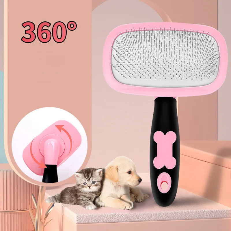  Cat Brush Self Cleaning Slicker Dog Brush Removes Loose Hair Mats Tangles Comb Soft Dog Puppy Pet Grooming Tool Cat Accessories #