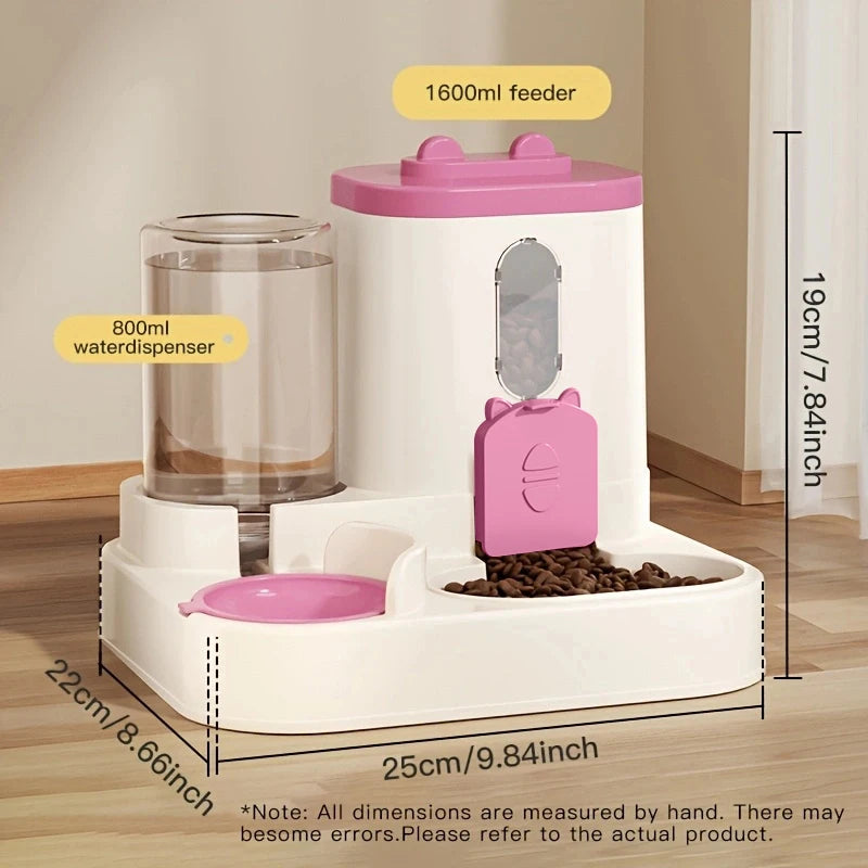  Pet large-capacity feeder integrated automatic water dispenser cat food bowl dog feeding bowl cat bowl dog bowl pet supplies #