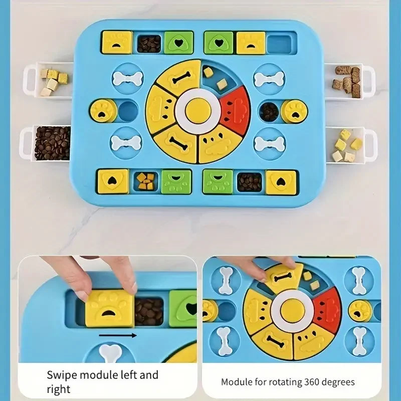  Pet Slow Food Bowl Toys Pet Dogs and Cats Toys Multifunctional Food Box Pet Puzzle Feeding Bowl is suitable for small, medium an #