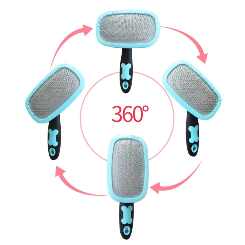  Cat Brush Self Cleaning Slicker Dog Brush Removes Loose Hair Mats Tangles Comb Soft Dog Puppy Pet Grooming Tool Cat Accessories #