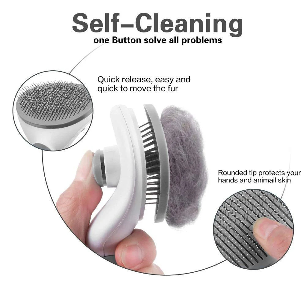  Self Cleaning Slicker Brush for Dogs and Cats Stonego Pet Grooming Tool Removes Undercoat Shedding Mats and Hair #